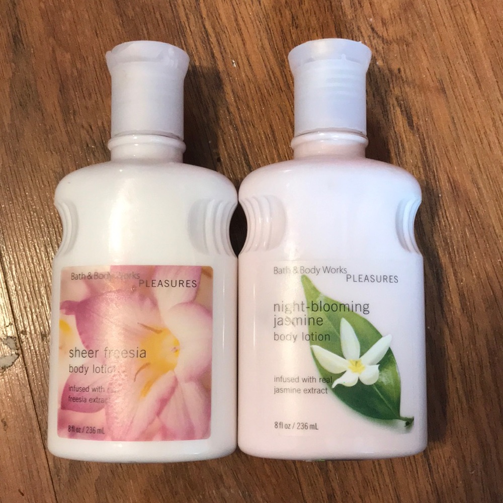 Two Bath and Body works body lotions